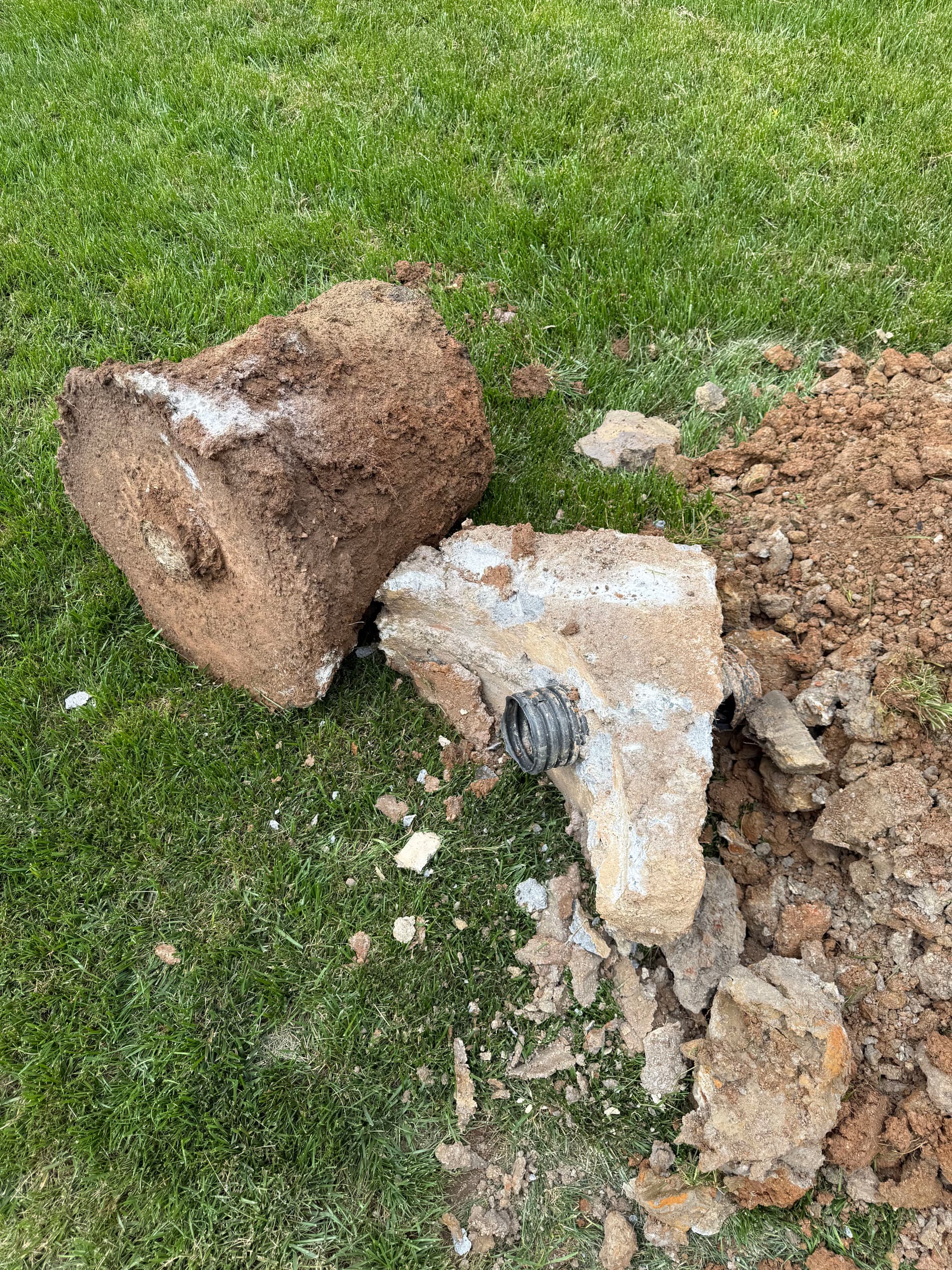 Failed Concrete Pipe Replaced With Proper Drainage Tile
